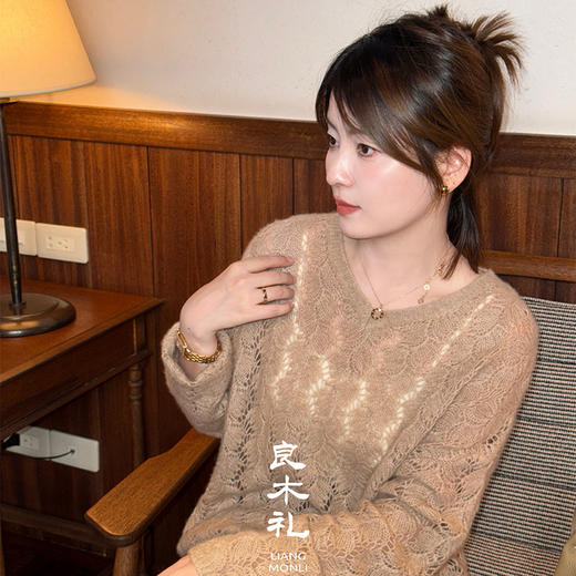 【不退不换】良木礼山羊绒真丝上衣（Q2592846） 商品图0