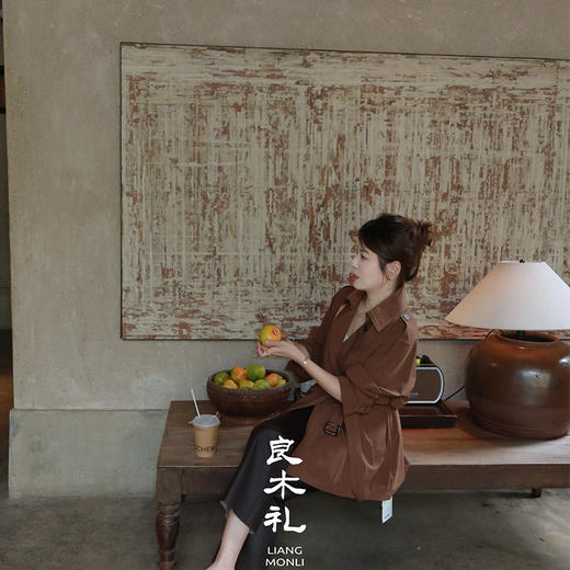 【预售7天】良木礼双排扣风衣（腰带）(Q2592249) 商品图4