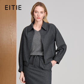 EITIE爱特爱宽松休闲夹克经典保暖羊毛短外套8403106