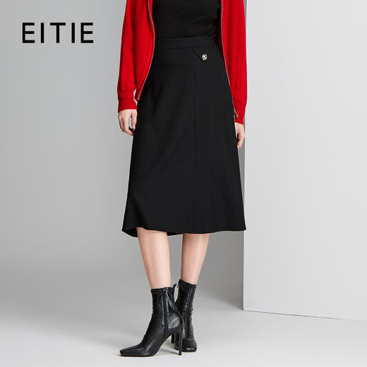 EITIE爱特爱A 摆半裙百搭羊毛保暖半裙8406105 商品图0