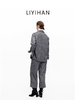 LIYIHAN 2025秋冬新款通勤羊毛衬衫灰色女时尚套装小众设计感 商品缩略图4