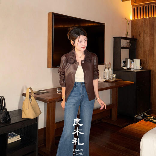 【不退不换】良木礼九分直筒裤（Q258345） 商品图0