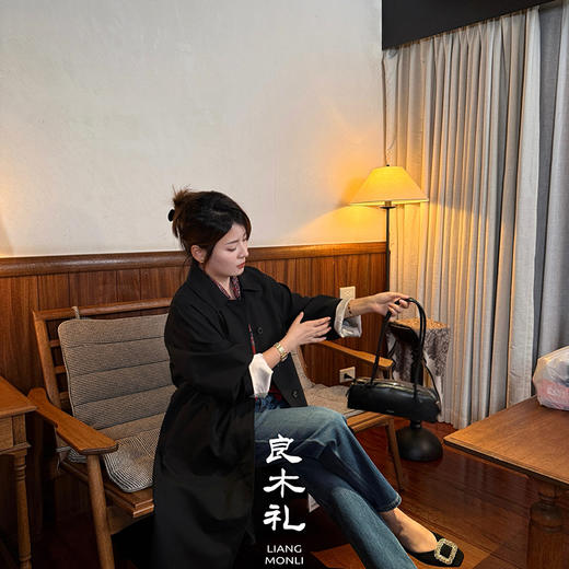 【特价不退不换】【预售7天】良木礼长款休闲风衣（Q259102） 商品图0