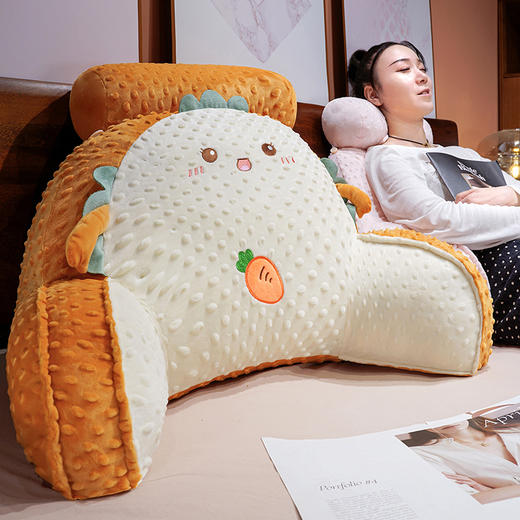自然醒卡通压泡豆豆绒拥抱式腰靠QYL 商品图8