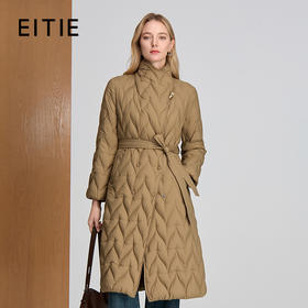 EITIE爱特爱左衽交叠轻薄长款冬季保暖时尚羽绒服8411108