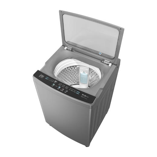 MB120L3D 美的波轮全自动洗衣机 玄武灰 门盖高光黑,白玻,普通银丝印 钢化玻璃 波轮式 220V,1Ph 50Hz 商品图4