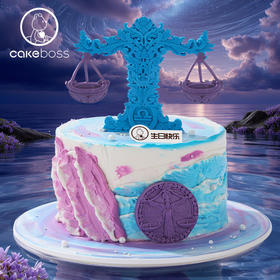 “秤揽星河”天秤座水果动物奶油蛋糕