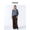 VIMAGE纬漫纪灰色复古慵懒感秋冬新款针织衫V2401113 商品缩略图0