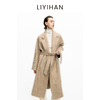 LIYIHAN 2025年秋冬季新款职场通勤羊绒大衣外套咖色女小众设计感 商品缩略图1