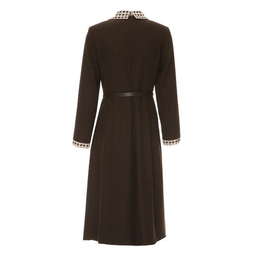 EITIE爱特爱撞料衬衫领下摆压褶设计连衣裙8307031 商品图3