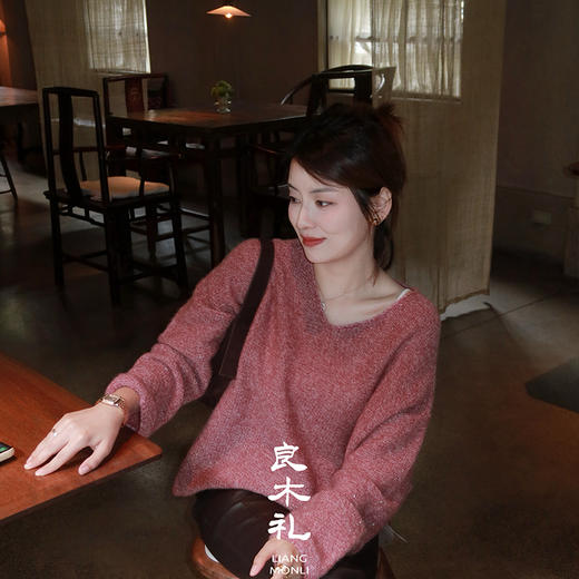 【特价不退不换】良木礼山羊绒V领套衫（Q2584513） 商品图2