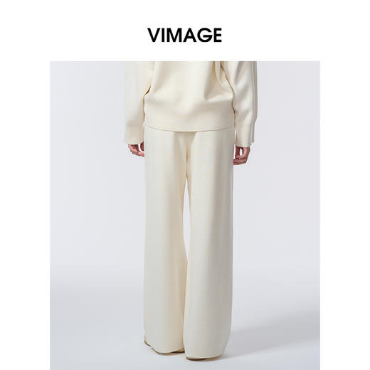 VIMAGE纬漫纪时尚减龄抽绳秋冬新款保暖针织裤V2401108 商品图7