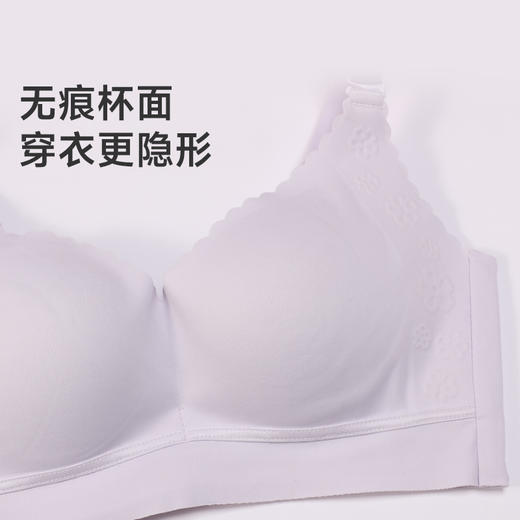 都市丽人内衣自然舒适泳布薄三排四扣无钢圈文胸LBH5F1 商品图5