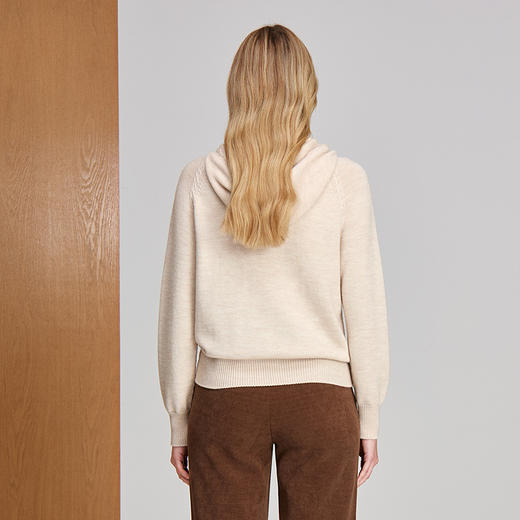 EITIE爱特爱时尚简约含羊毛带帽针织衫8401119 商品图5