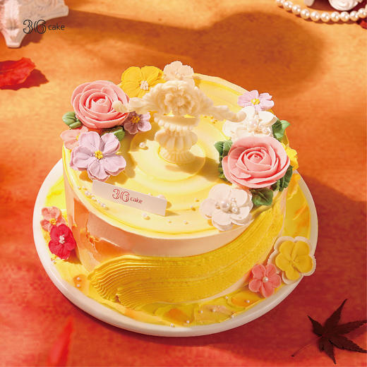 秋日印象·韩式裱花鲜果蛋糕，可选1/1.5/2.5/3.5/6磅 商品图1