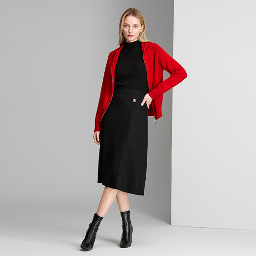 EITIE爱特爱A 摆半裙百搭羊毛保暖半裙8406105 商品图1