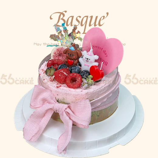 狗狗蜡烛巴斯克蛋糕（约5英寸，直径11cm左右） 商品图0