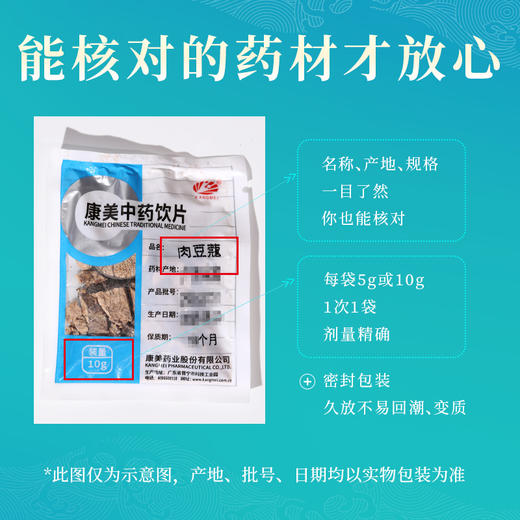 肉豆蔻 药食同源康美中药饮片 独立小包装10g起 商品图4