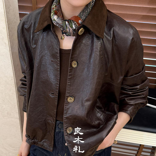 【预售7天】良木礼羊皮外套（Q2591441） 商品图3