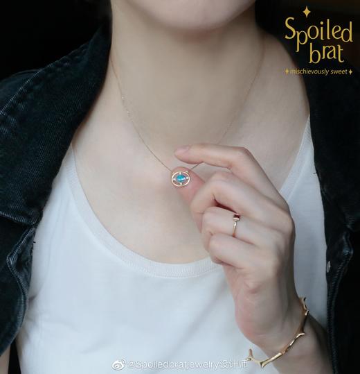 SpoiledBrat Jewelry 18K金欧泊钻石恒星项链 商品图0