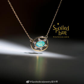 spoiled brat jewelry18k金欧珀六颗钻石恒星项链