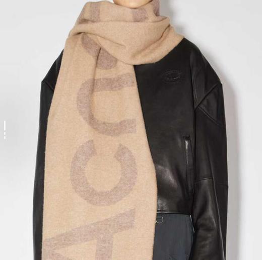 Acne Studios 羊毛混纺 绒线围巾 女款 驼棕色 商品图0