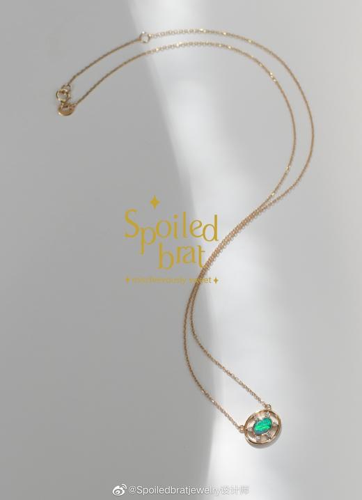 SpoiledBrat Jewelry 18K金欧泊钻石恒星项链 商品图9