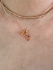 SpoiledBrat Jewelry 18K金橘色蓝宝石十字架项链 商品缩略图2