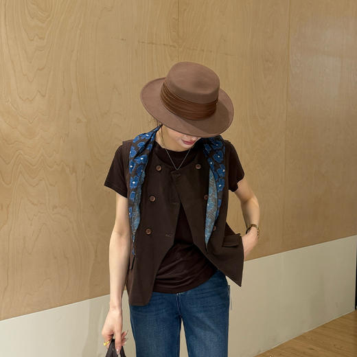 【特价不退不换】【预售7天】良木礼休闲丝巾马甲（Q2591217F） 商品图2