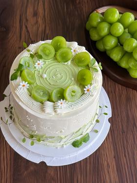 【伯牙茉莉青提蛋糕】叮当热卖蛋糕-鲜果奶油蛋糕