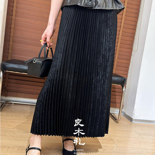 良木礼光泽感百褶裙（Q2584174） 商品图0