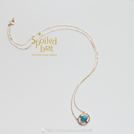 SpoiledBrat Jewelry 18K金欧泊钻石恒星项链 商品图1