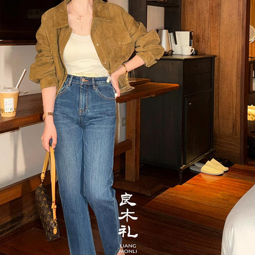 【特价不退不换】良木礼烟管牛仔裤（Q2591407） 商品图0