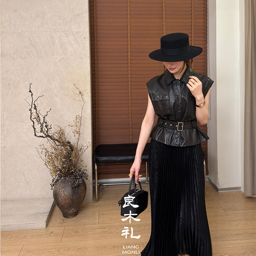 良木礼光泽感百褶裙（Q2584174） 商品图2