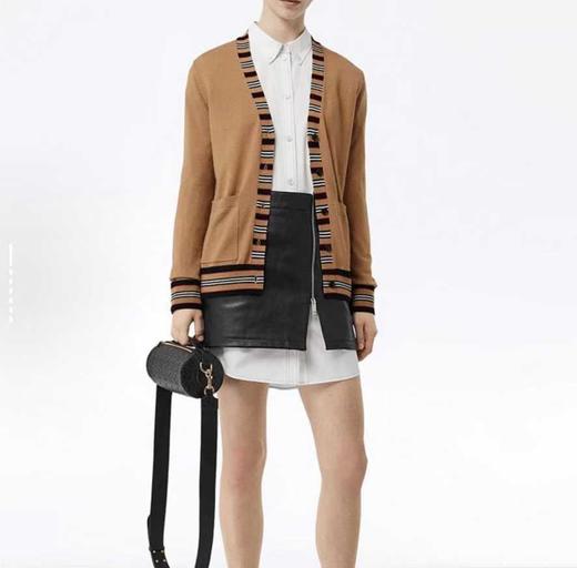BURBERRY 条纹美利奴羊毛衫开衫外套针织衫 商品图2
