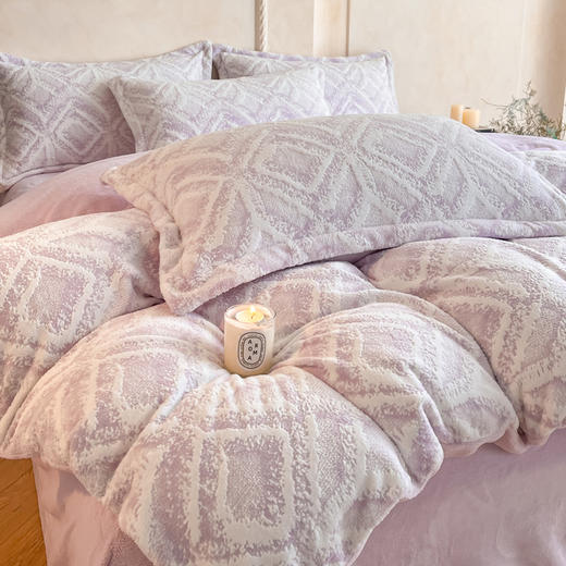 【换季出清】自然醒高克重雕花绒四件套加厚牛奶绒四件套新款珊瑚绒冬季法兰绒床单被套床上用品NH167 商品图4