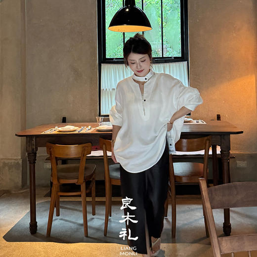 【不退不换】良木礼拼接蕾丝衬衫（Q2591805） 商品图3