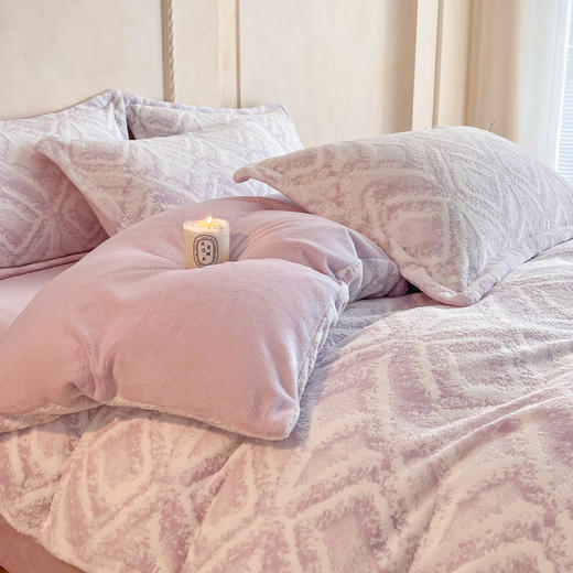 【换季出清】自然醒高克重雕花绒四件套加厚牛奶绒四件套新款珊瑚绒冬季法兰绒床单被套床上用品NH167 商品图6
