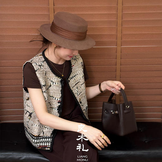 【不退不换】良木礼流苏扣马甲（Q259132） 商品图4