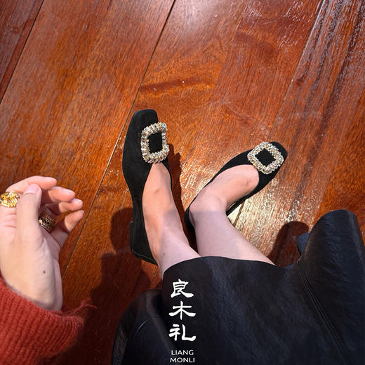 【只换不退】【预售7天】良木礼羊猄皮单鞋（Q2591838） 商品图1