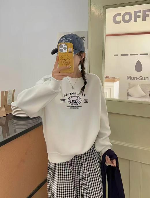 清了！清！不支持退货【自营】【工艺系列卫衣】刺绣款～95%棉重工狗狗字母绣花单件卫衣-喜出 商品图1