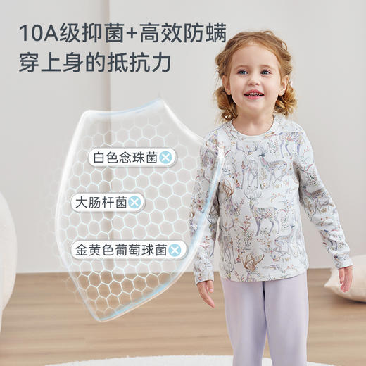 【2025秋冬新品】ibaby×outlast太空科技恒温抑菌针织轻暖圆领儿童家居服套装 商品图4