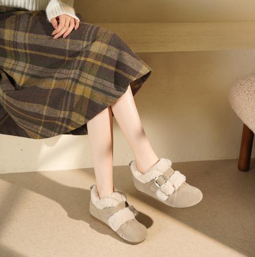 西村名物2025年冬季新款内增高雪地靴吐司勃肯鞋毛毛鞋T25DS49371 商品图2