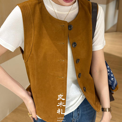 良木礼鹿绒纹皮马甲（Q2584115） 商品图2