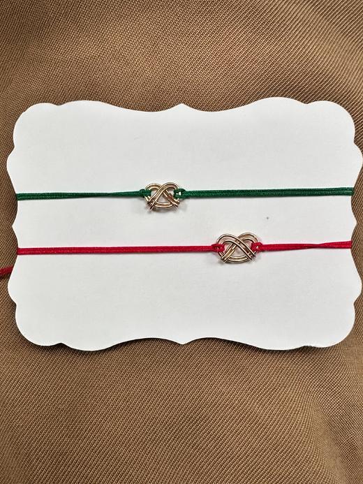 SpoiledBrat Jewelry幸运彩绳碱水面包系列 | 红色 天蓝色 绿色彩绳手链 商品图2