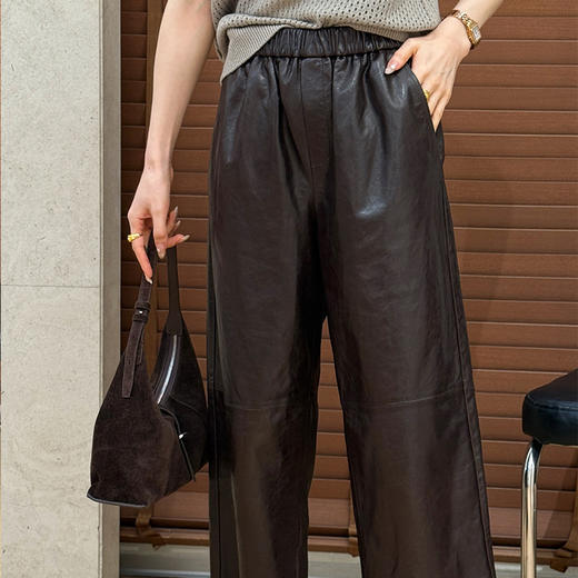 【预售7天】良木礼绵羊皮长裤（Q2584119） 商品图1