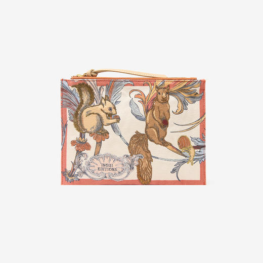 订购6周到｜Inoui Editions-Rococo-两只松鼠 橙色 化妆包［法国设计师］ 商品图0
