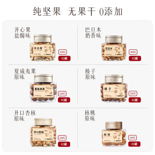 1200g坚果超级工厂100%坚果礼盒N6罐A款 商品图3