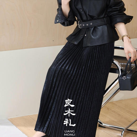 良木礼光泽感百褶裙（Q2584174） 商品图1