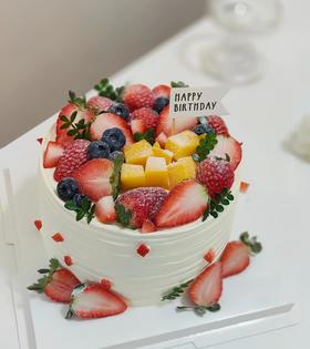 【草莓姑娘3】叮当CAKE爆款生日蛋糕-鲜果奶油蛋糕